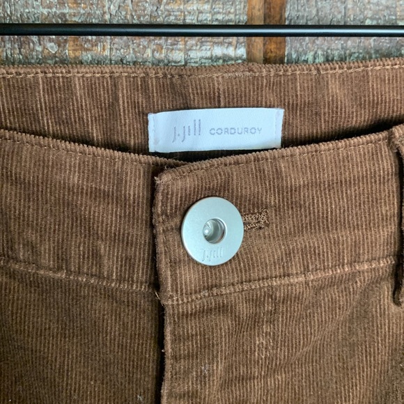 J Jill womens brown corduroy pants size 10 Petite twee retro forest academia - Picture 3 of 14